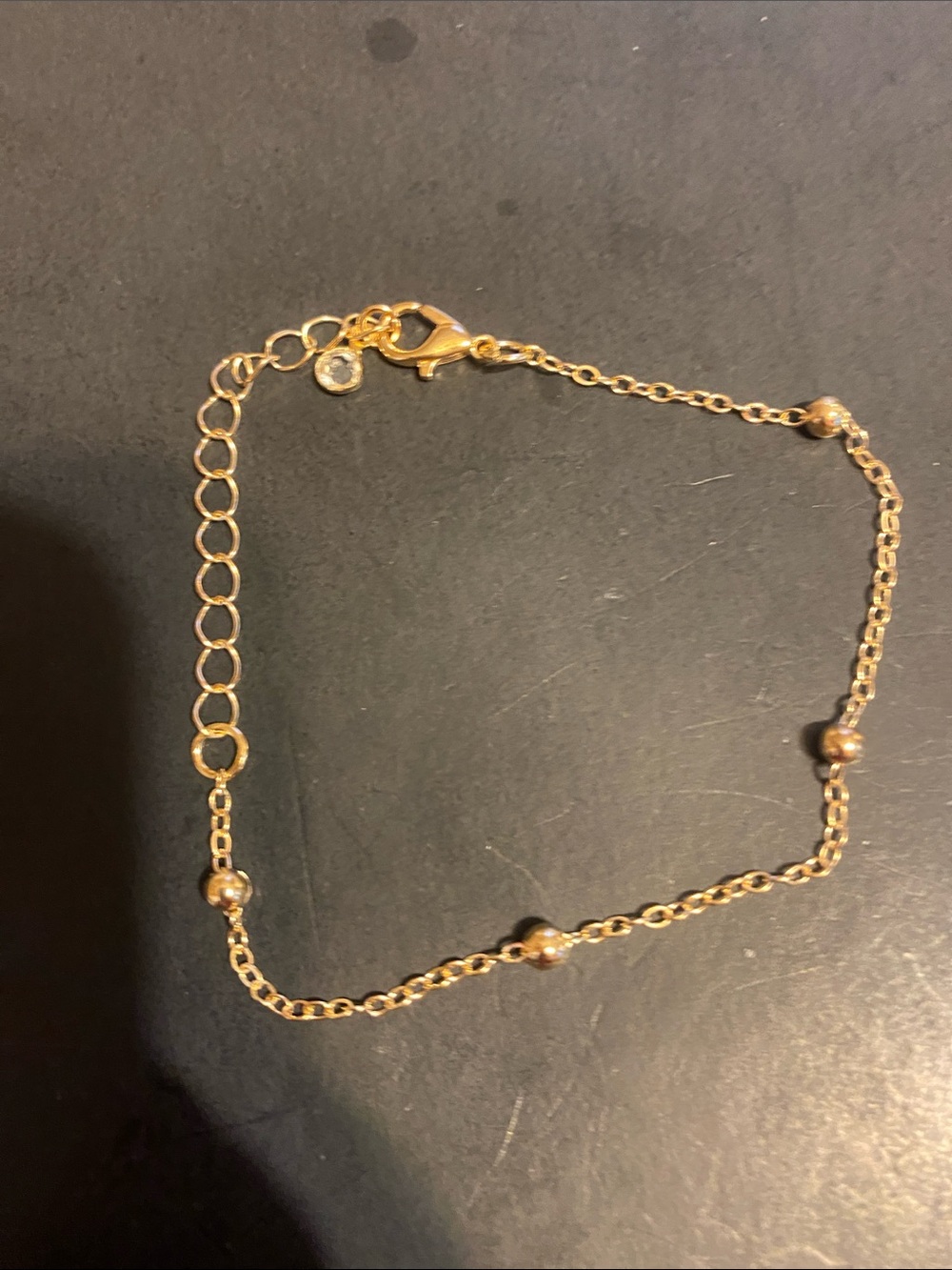Delicate Gold Bead Chain Anklet / Bracelet